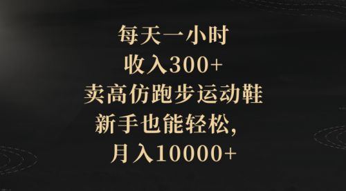 【副业项目8486期】每天一小时，收入300+，卖跑步运动鞋-天下副业