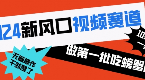 【副业8652期】2024新风口视频赛道 做第一批吃螃蟹的人 10分钟一条原创视频-天下副业