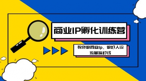 【副业8686期】商业IP-孵化训练营新版，教你做商业Ip，做好人设，流量搞好钱-天下副业