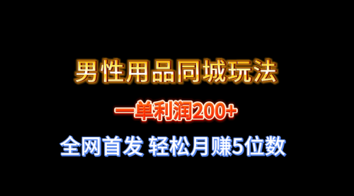 【副业8722期】一单利润200+ 男性用品同城玩法 轻松月赚5位数-天下副业