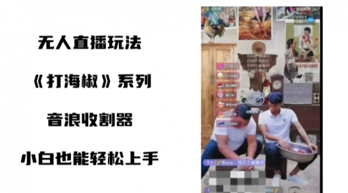 【副业8766期】打海椒无人直播整蛊项目，小白轻松上手撸音浪收割器（教程+工具+素材）-天下副业
