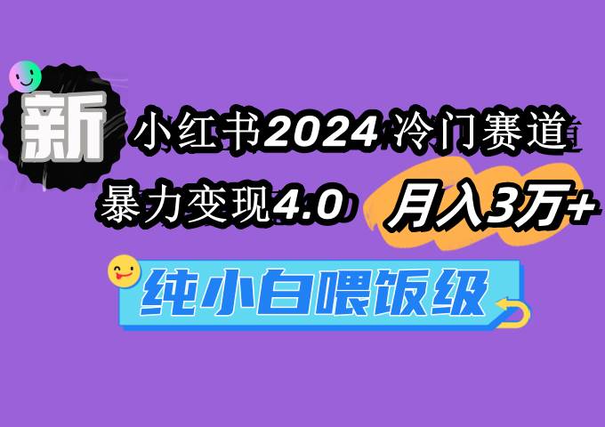 小红书2024冷门赛道 月入3万+ 暴力变现4.0 纯小白喂饭级-天下副业