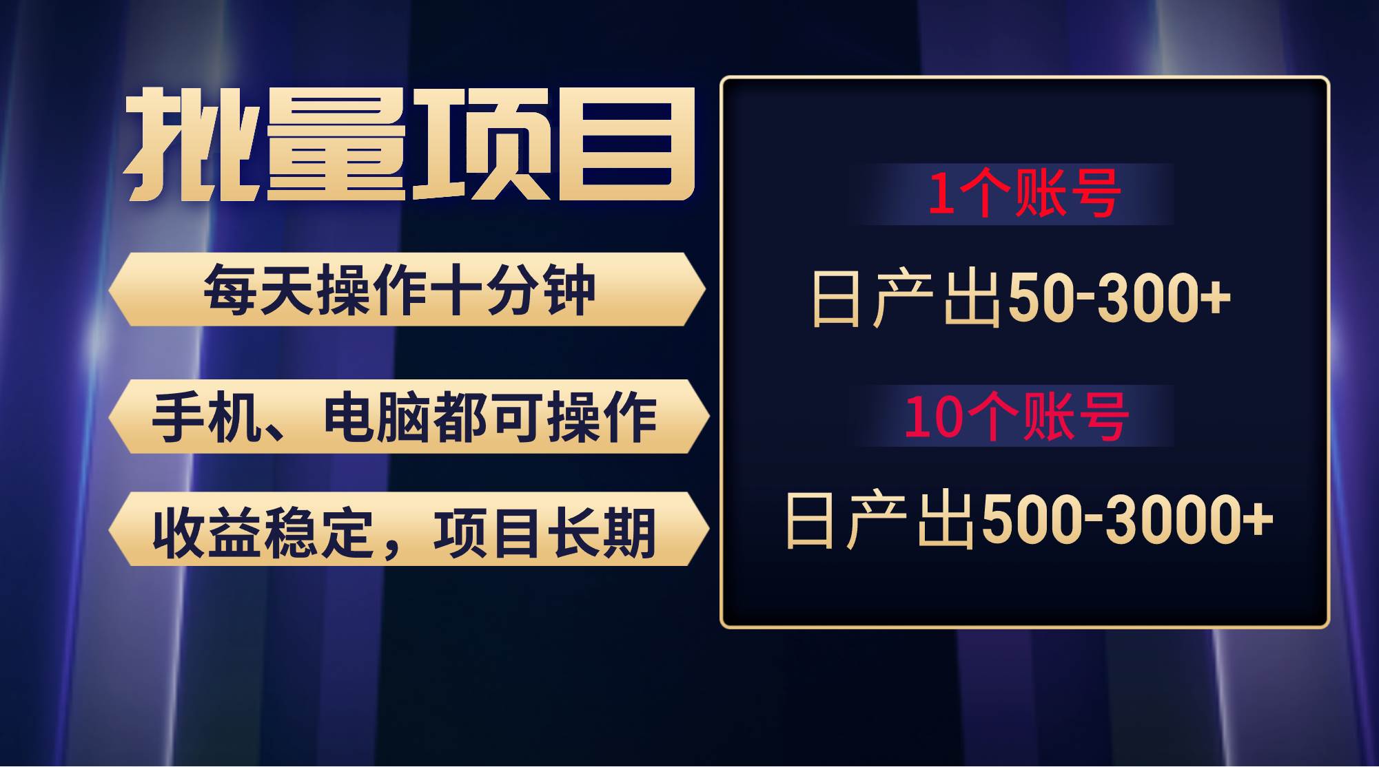 红利项目稳定月入过万，无脑操作好上手，轻松日入300+-天下副业