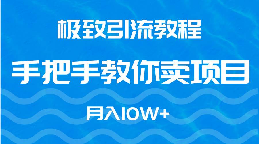 极致引流教程，手把手教你卖项目，月入10W+-天下副业