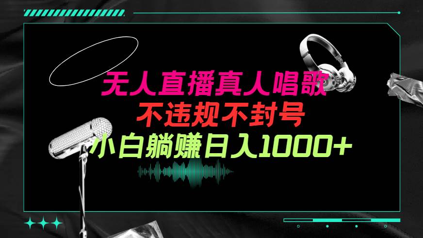 抖音24小时无人直播音乐，不违规，不封号纯撸音浪，小白实操当天日入1000+-天下副业