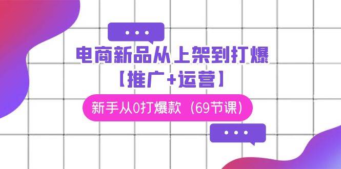 电商 新品从上架到打爆【推广+运营】，新手从0打爆款（69节课）-天下副业