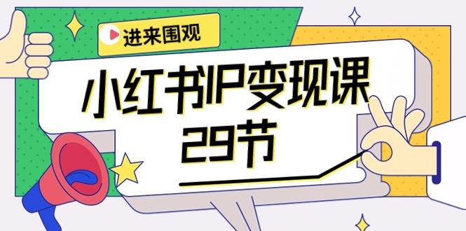 小红书IP变现课：开店/定位/IP变现/直播带货/爆款打造/涨价秘诀/等等/29节-天下副业