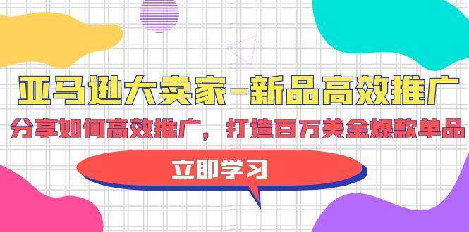 亚马逊 大卖家-新品高效推广，分享如何高效推广，打造百万美金爆款单品-天下副业