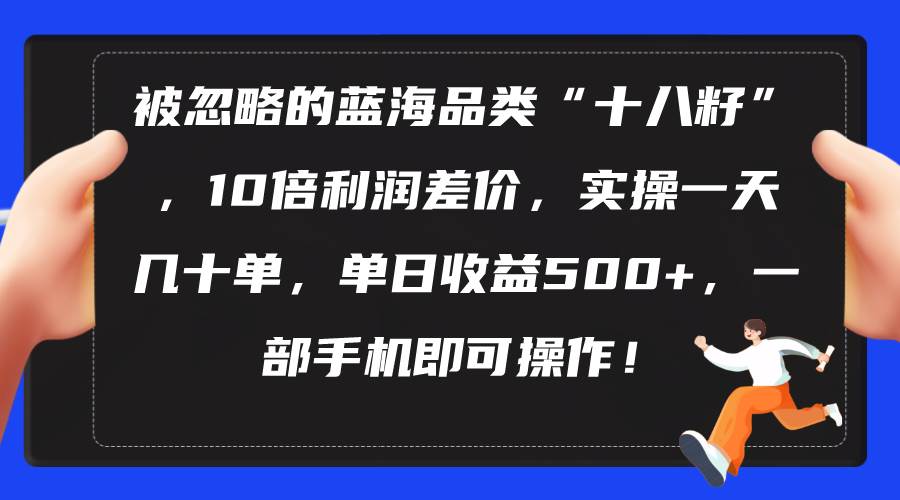 被忽略的蓝海品类“十八籽”，10倍利润差价，实操一天几十单 单日收益500+-天下副业