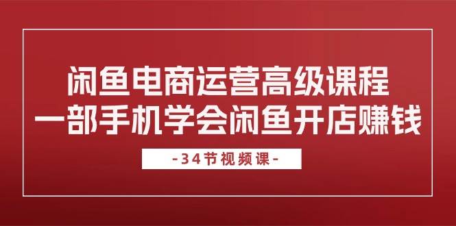 闲鱼电商运营高级课程，一部手机学会闲鱼开店赚钱（34节课）-天下副业