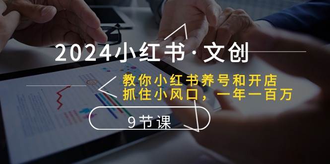 2024小红书·文创：教你小红书养号和开店、抓住小风口 一年一百万 (9节课)-天下副业