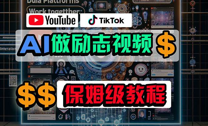 利用AI制作励志视频，在YouTube和TikTok赚钱，小白可做（附工具）-天下副业