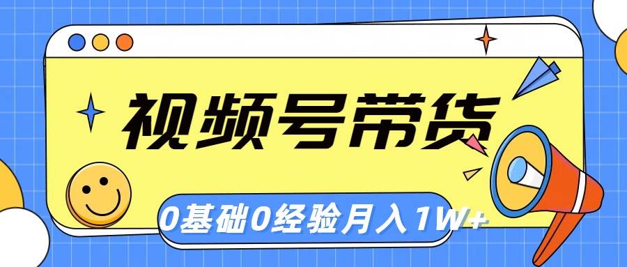 视频号轻创业带货，零基础，零经验，月入1w+-天下副业