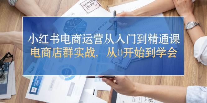 小红书电商运营从入门到精通课，电商店群实战，从0开始到学会-天下副业