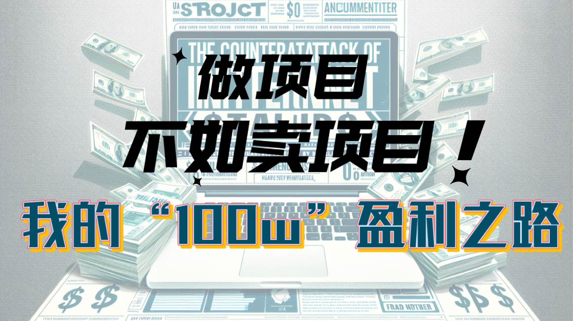 为什么做项目不如卖项目？我的100W+盈利之路-天下副业