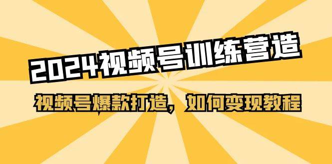 2024视频号训练营，视频号爆款打造，如何变现教程（20节课）-天下副业