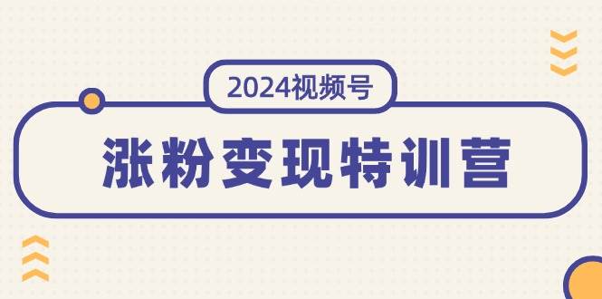 2024视频号-涨粉变现特训营：一站式打造稳定视频号涨粉变现模式（10节）-天下副业