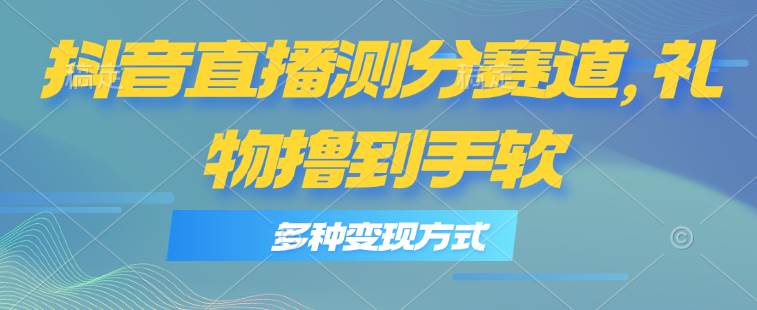 抖音直播测分赛道，多种变现方式，轻松日入1000+-天下副业