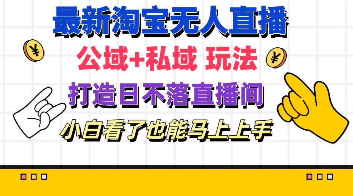 最新淘宝无人直播 公域+私域玩法打造真正的日不落直播间 小白看了也能…-天下副业