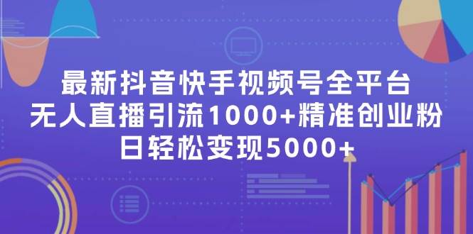 最新抖音快手视频号全平台无人直播引流1000+精准创业粉，日轻松变现5000+-天下副业