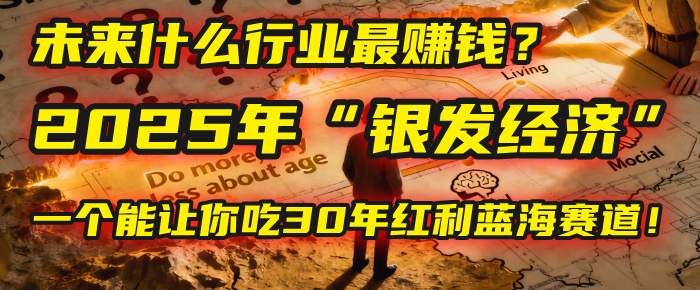 未来什么行业最赚钱？马哥揭秘2025年“银发经济”：一个能让你吃30年红利的蓝海赛道！-天下副业
